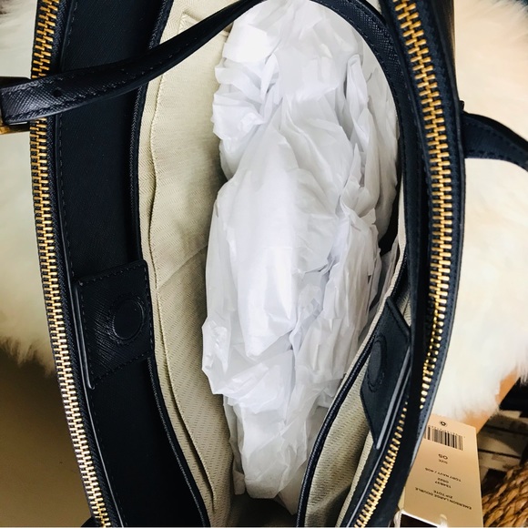 🥰 Tory Burch EMERSON LARGE DOUBLE ZIP TOTE Navy - Picture 12 of 14